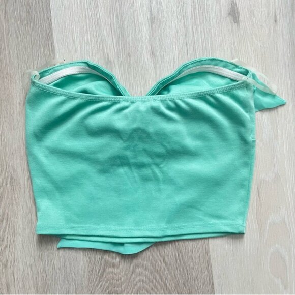 Charlotte Russe Mint Green Bow Top - Picture 2 of 2